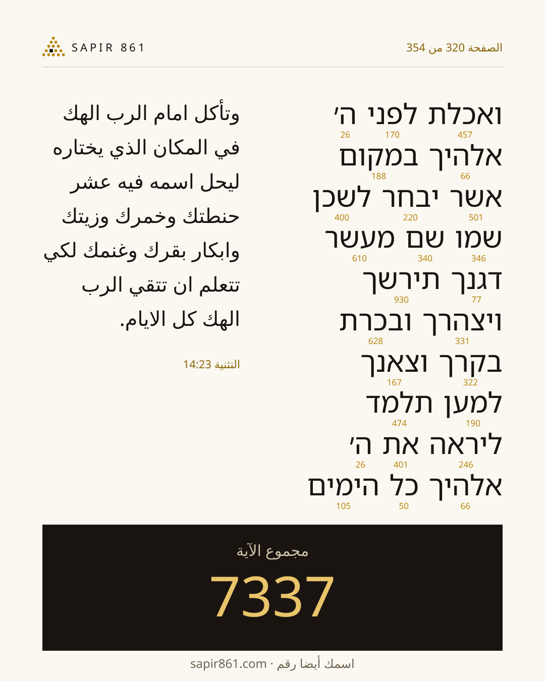 بطاقة الآية 320