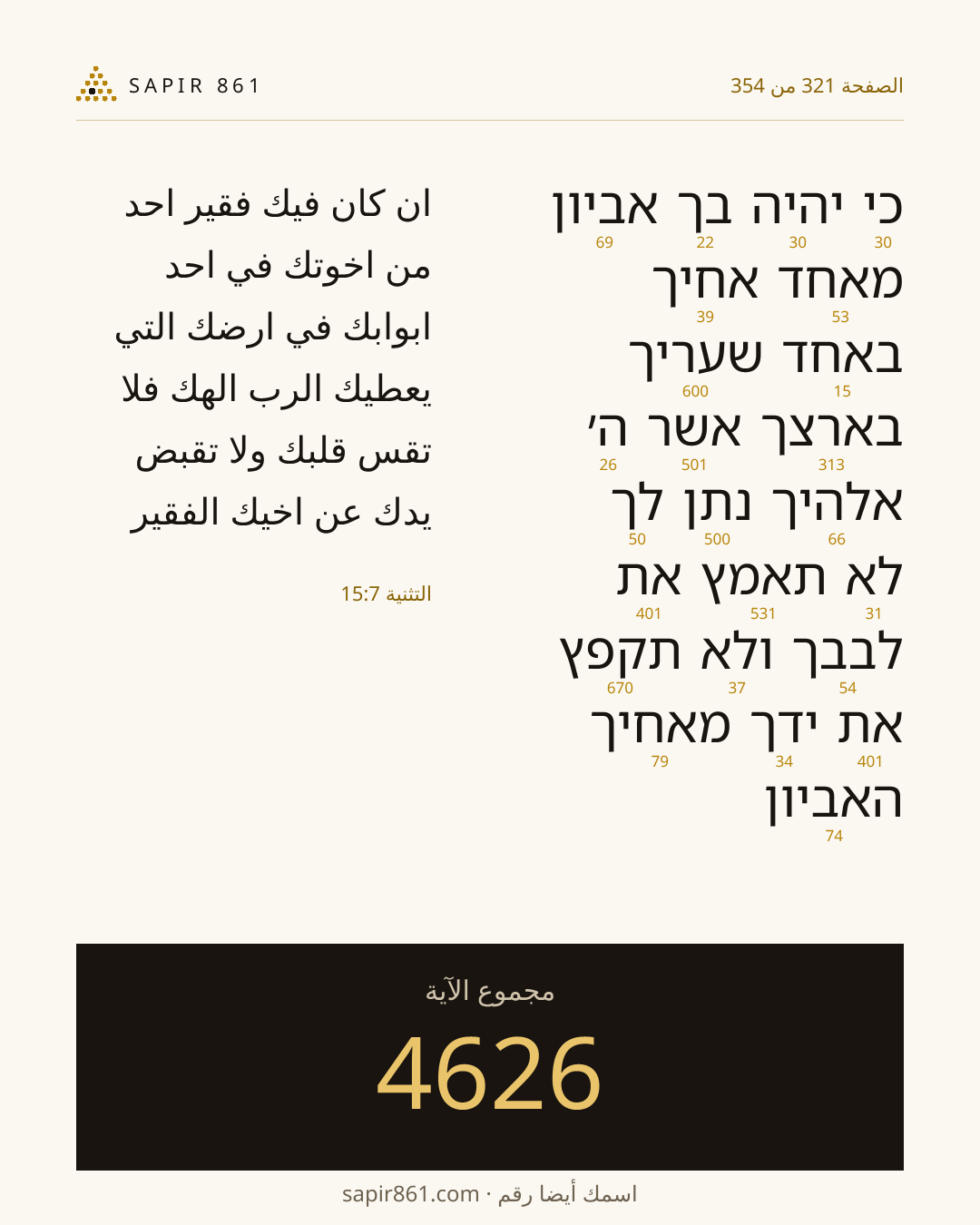 بطاقة الآية 321