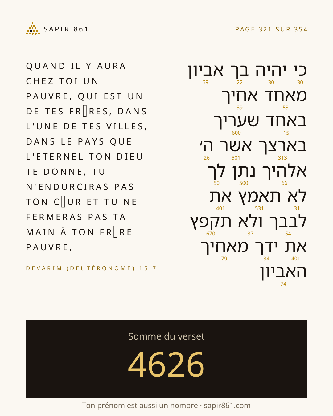 Carte du verset 321