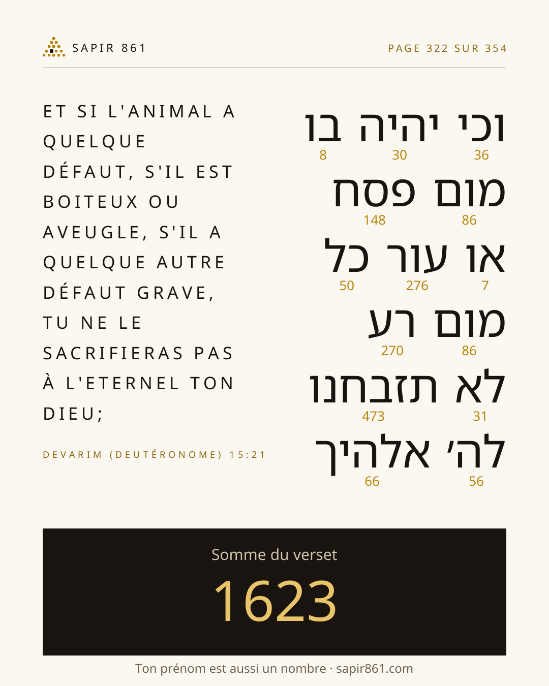 Carte du verset 322