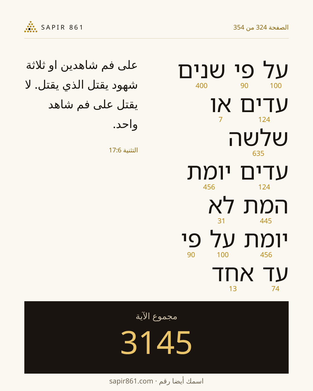 بطاقة الآية 324