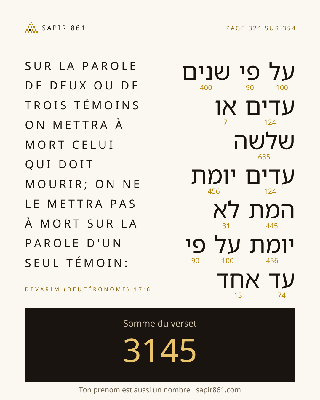 Carte du verset 324