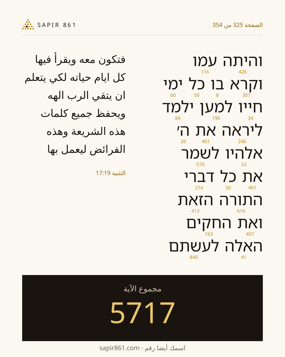 بطاقة الآية 325
