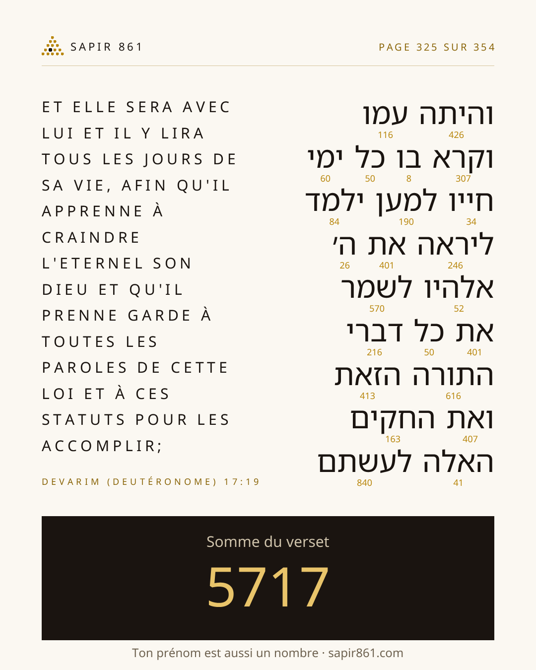 Carte du verset 325