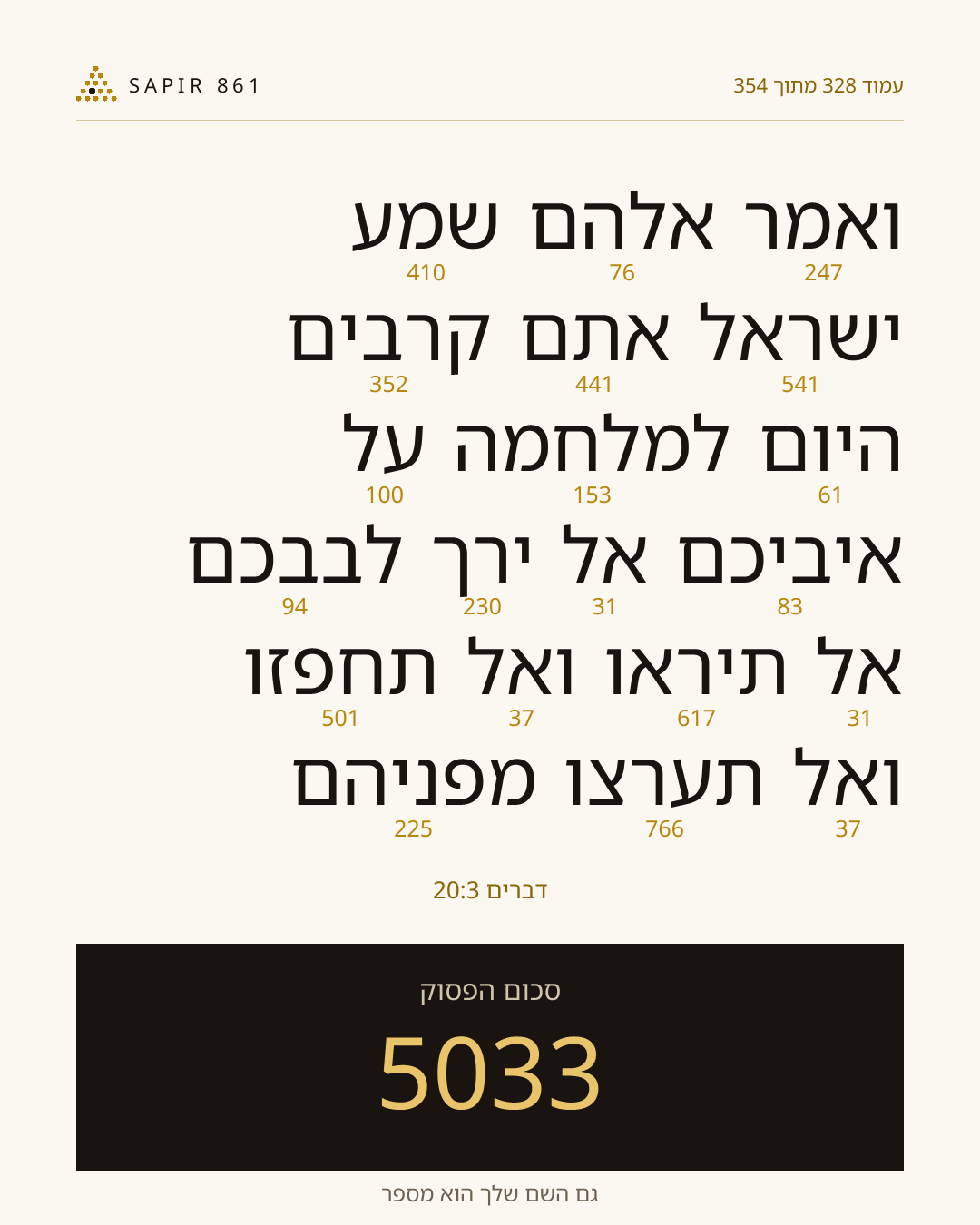 כרטיס פסוק 328