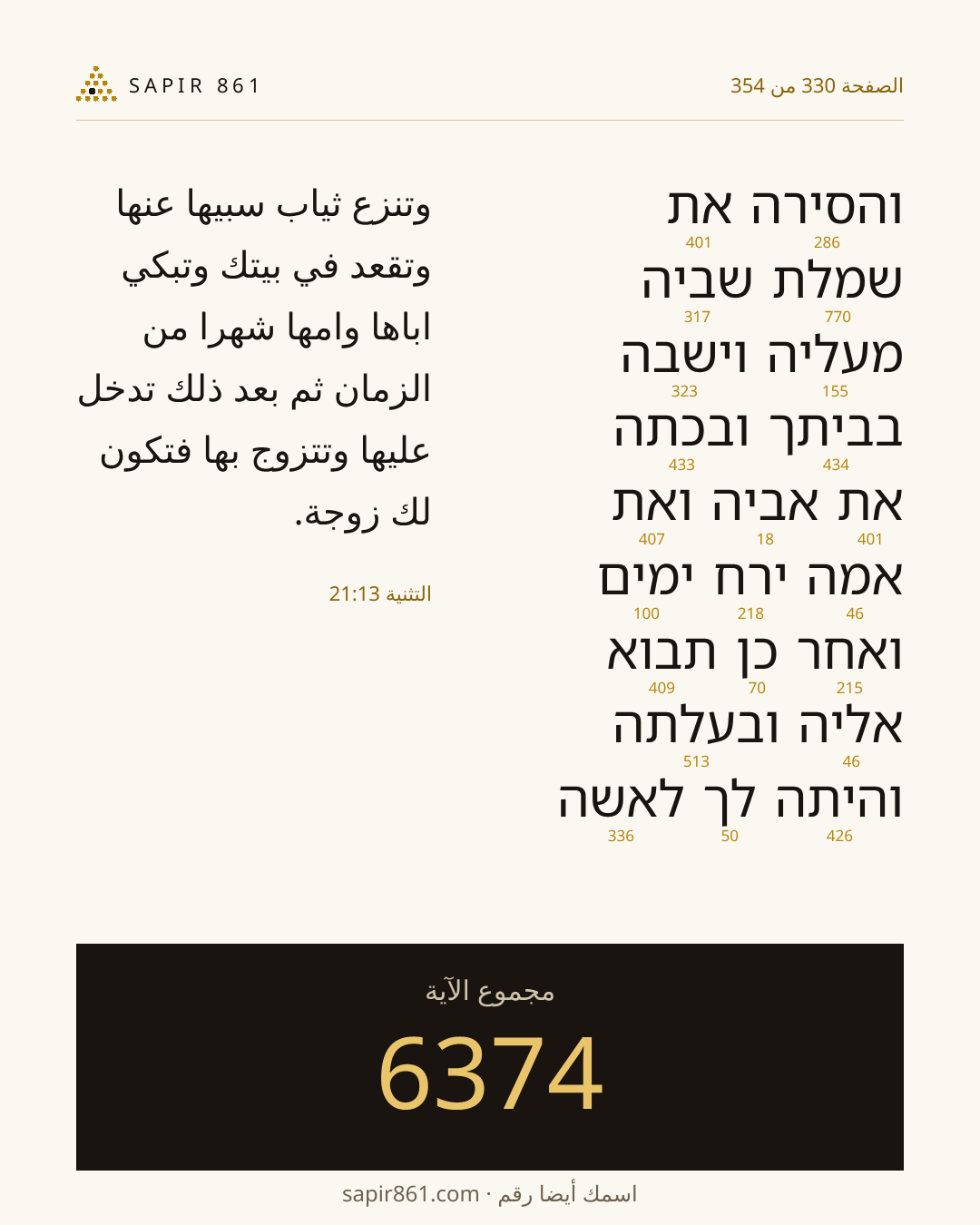 بطاقة الآية 330