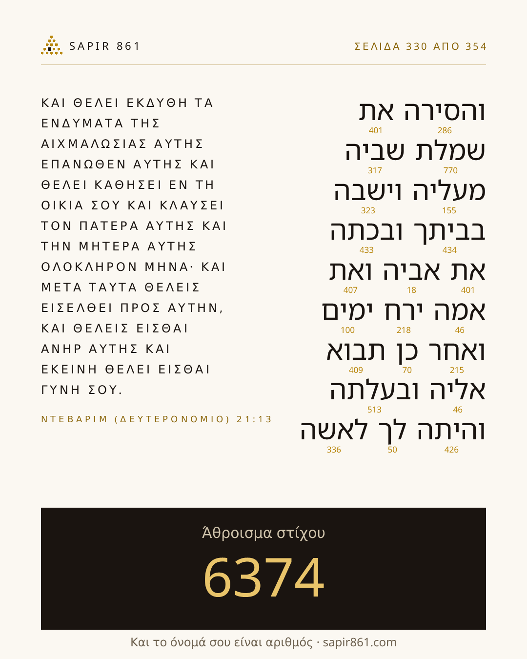 Κάρτα στίχου 330