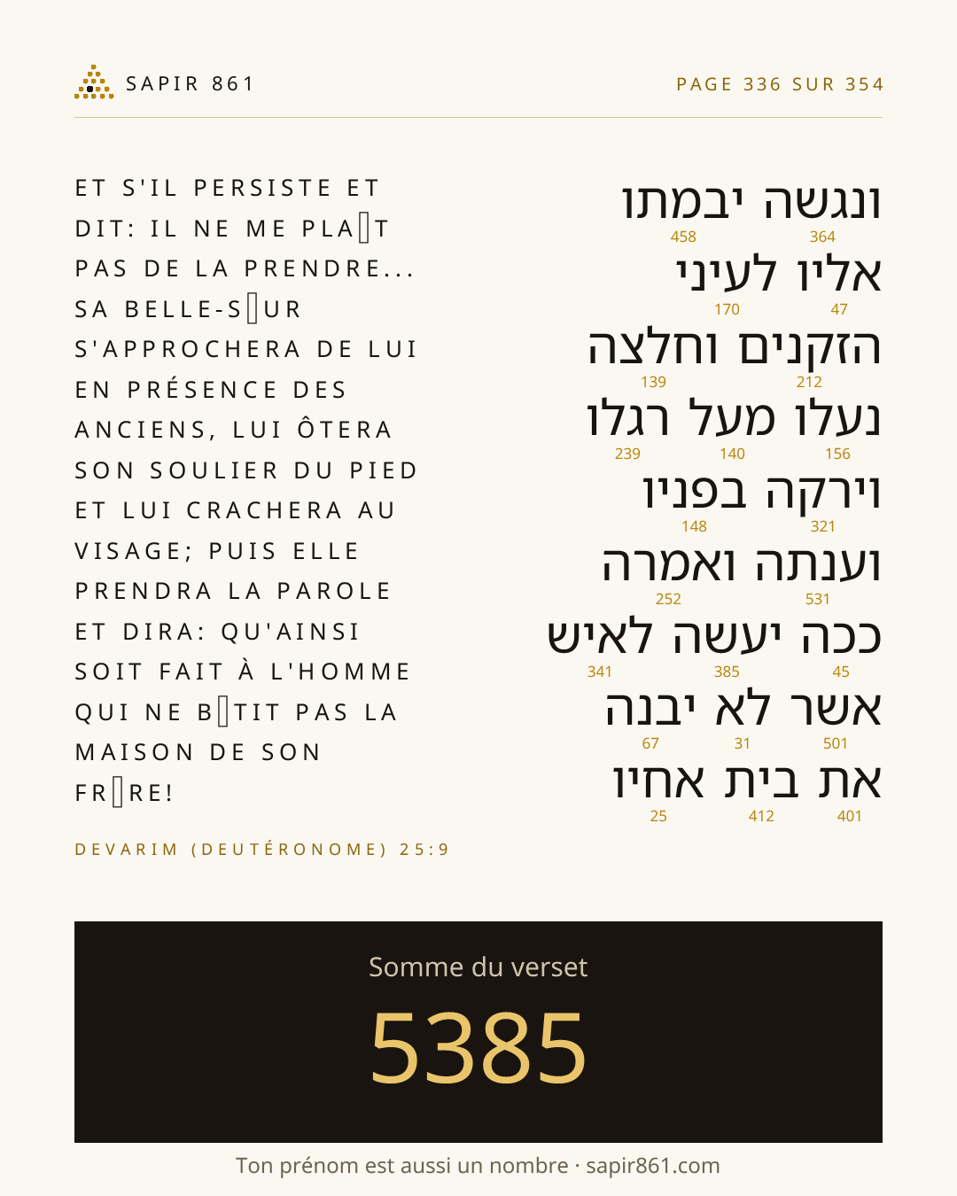 Carte du verset 336