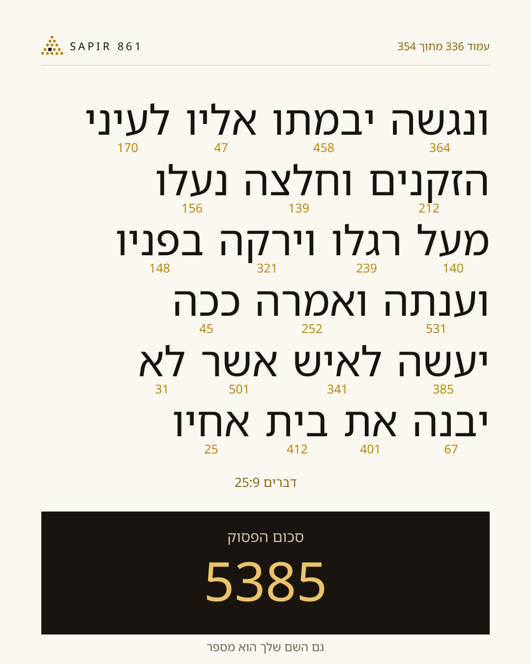 כרטיס פסוק 336