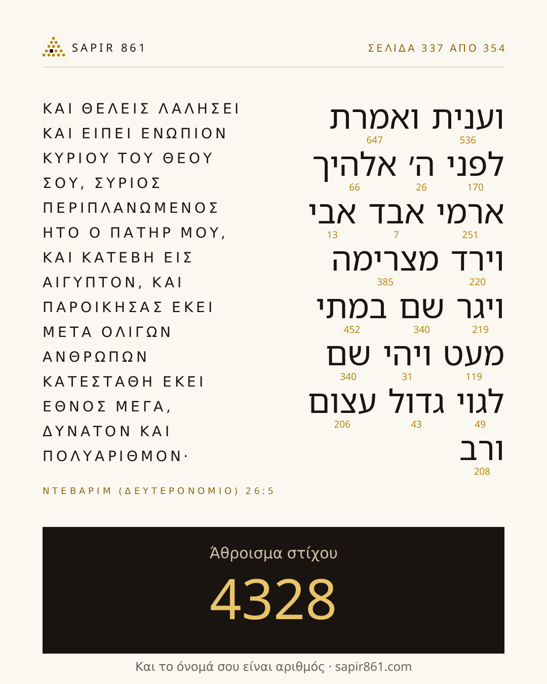 Κάρτα στίχου 337