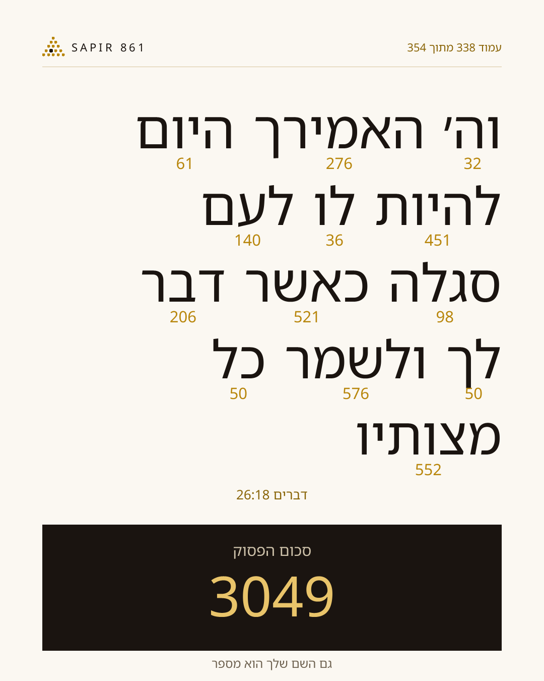 כרטיס פסוק 338