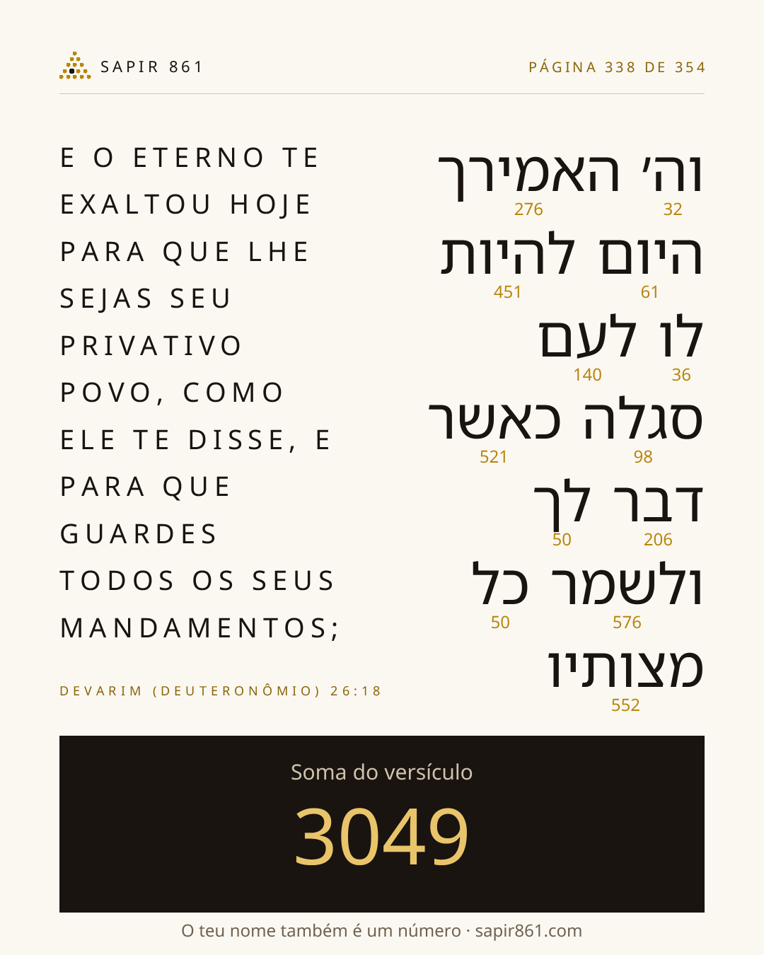 Cartão do versículo 338