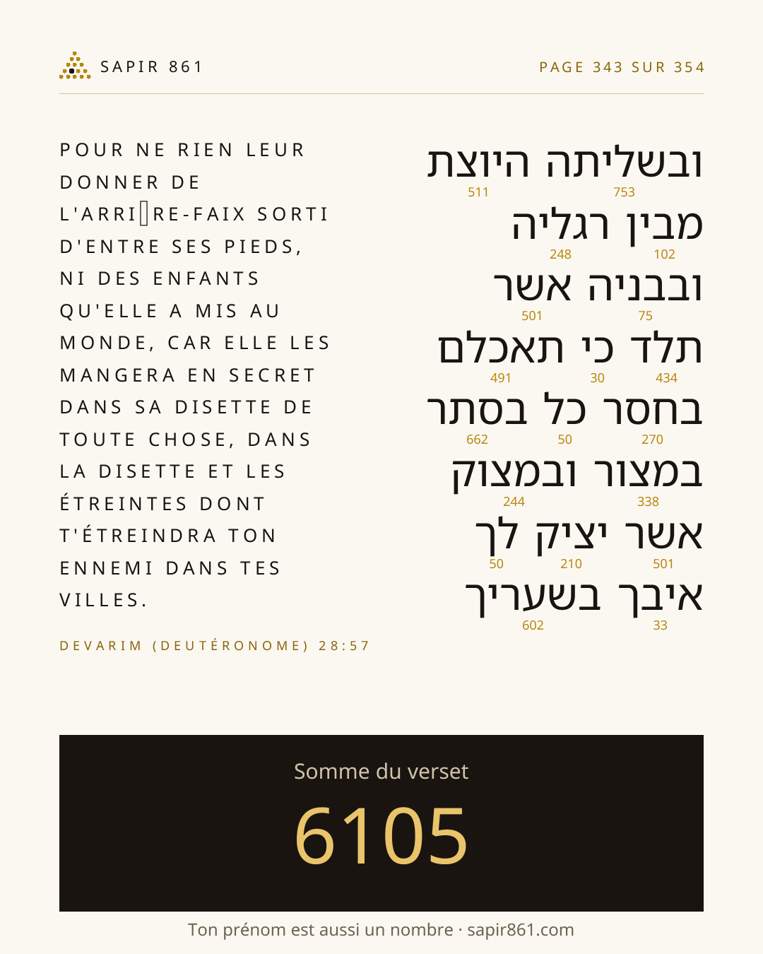 Carte du verset 343