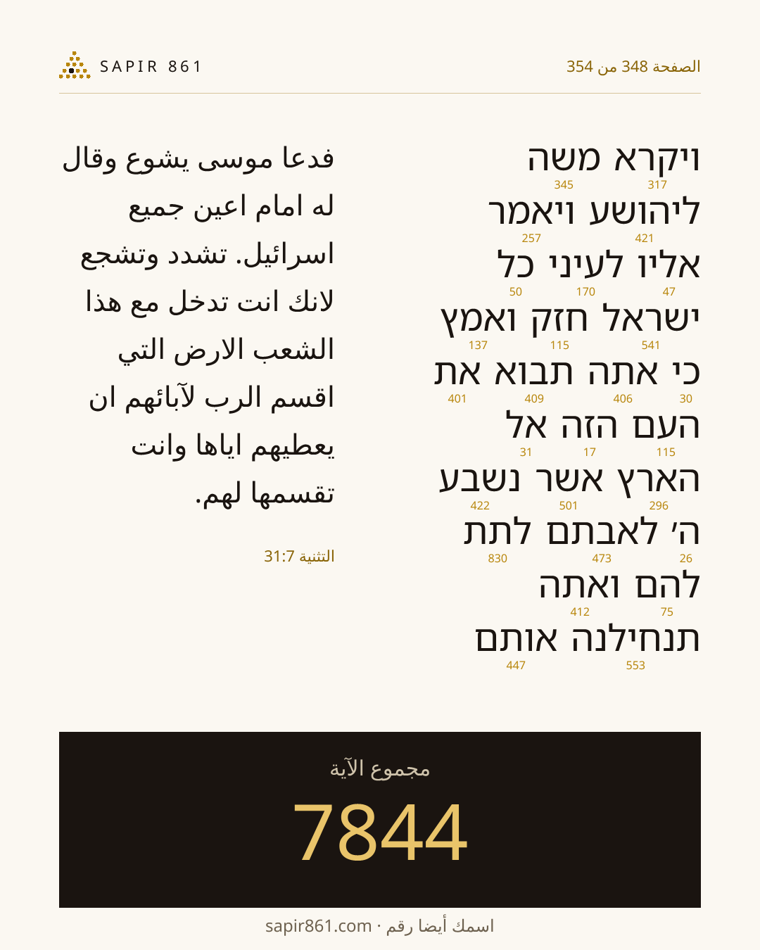 بطاقة الآية 348