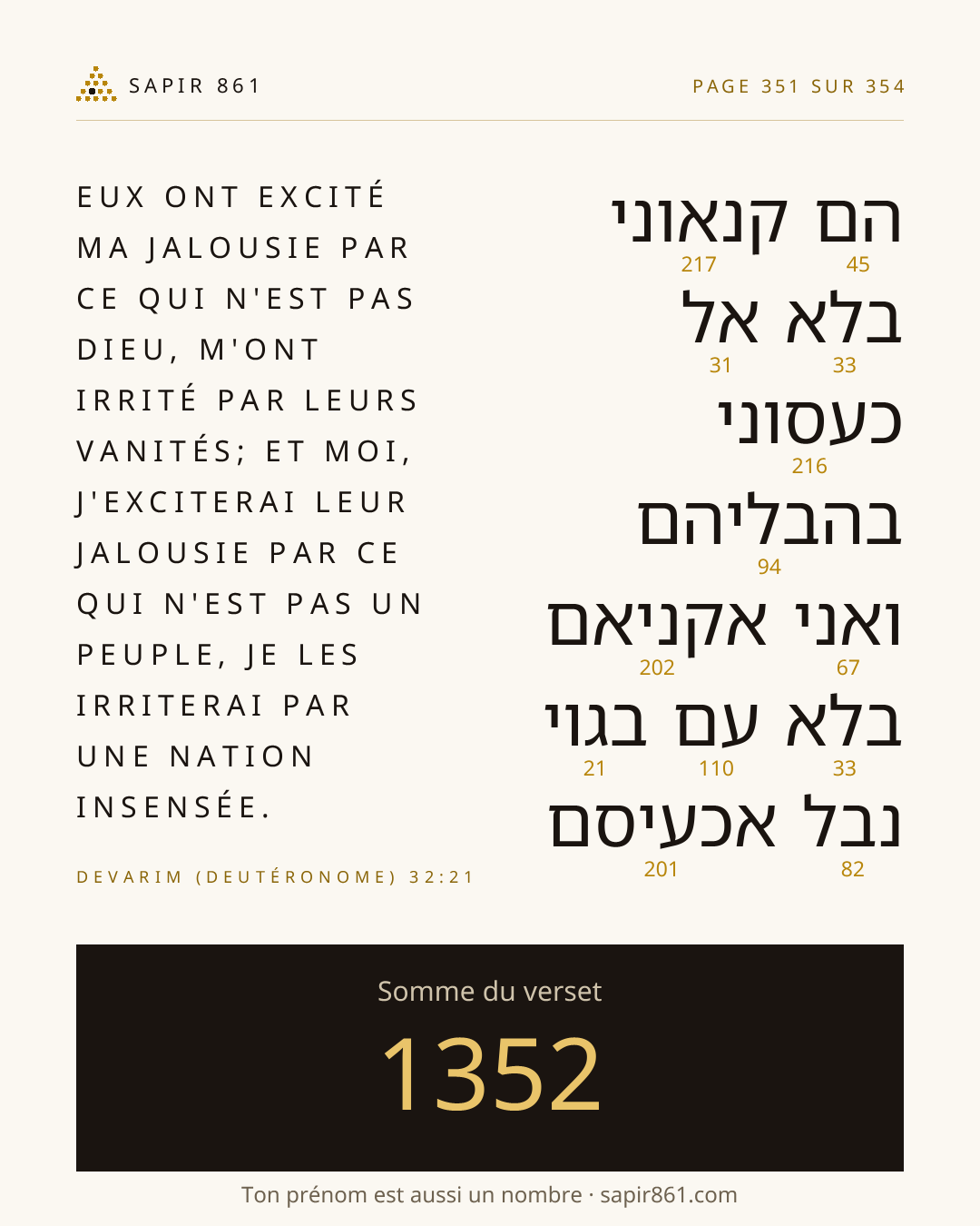 Carte du verset 351