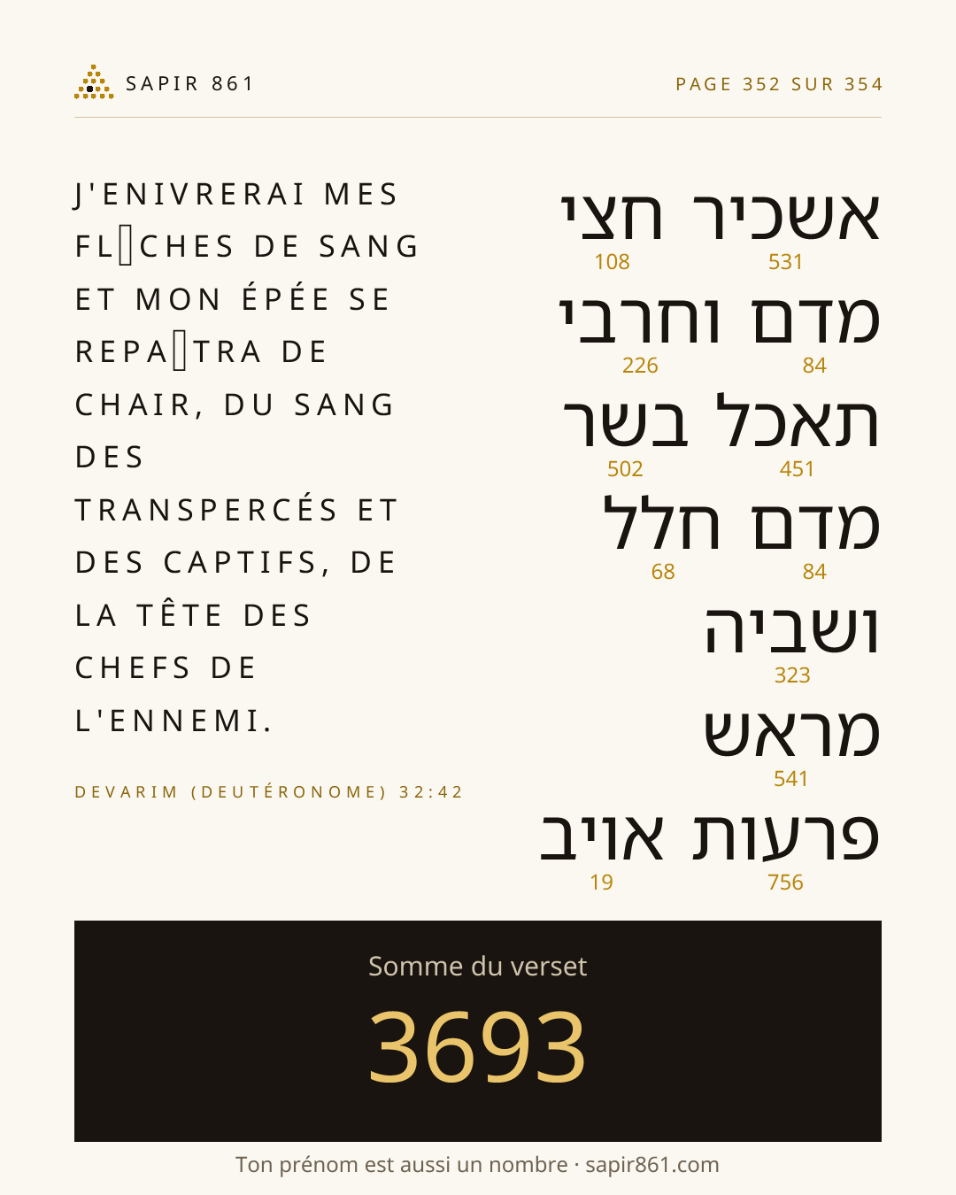 Carte du verset 352