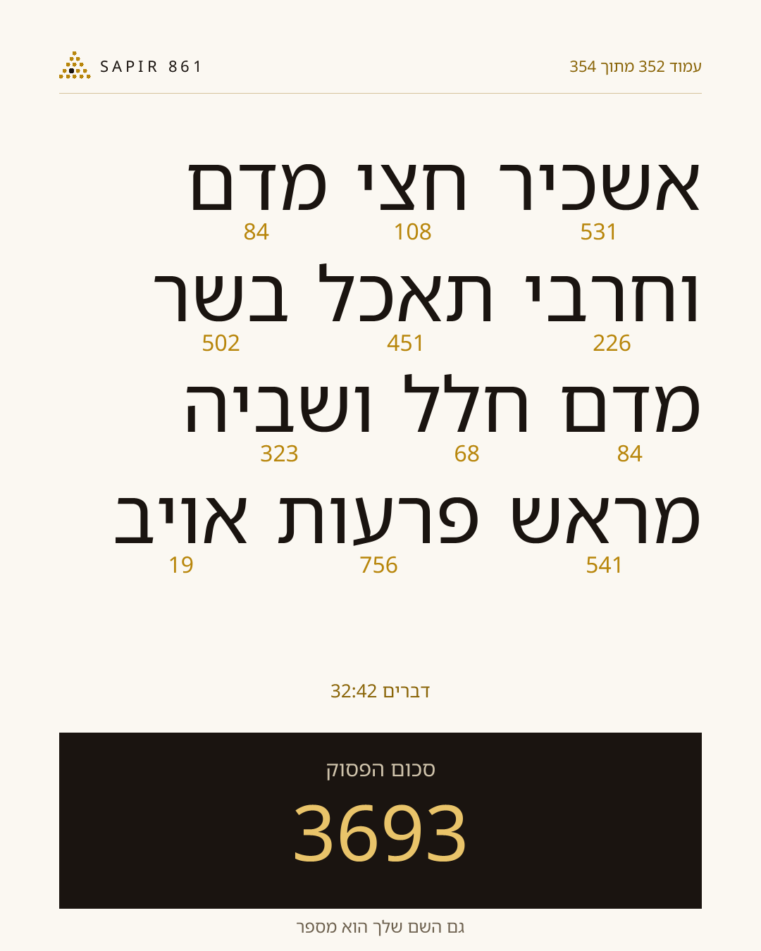 כרטיס פסוק 352