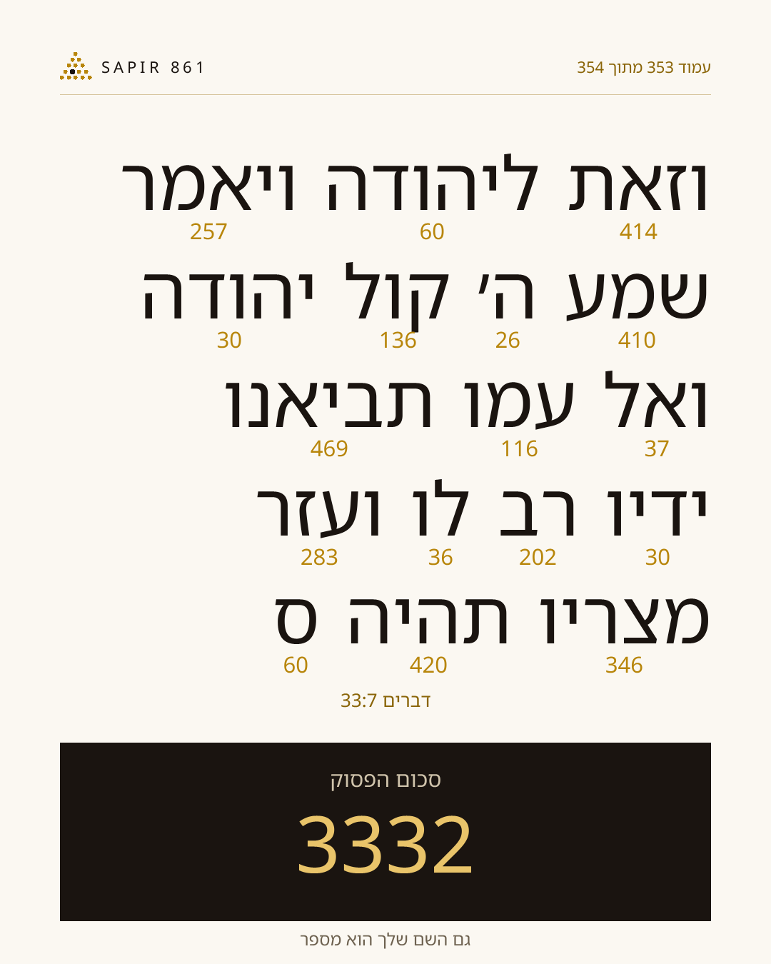 כרטיס פסוק 353