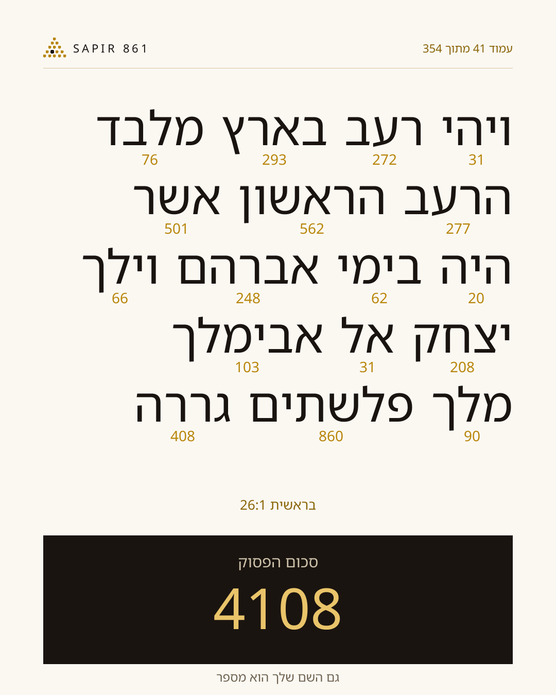 כרטיס פסוק 41