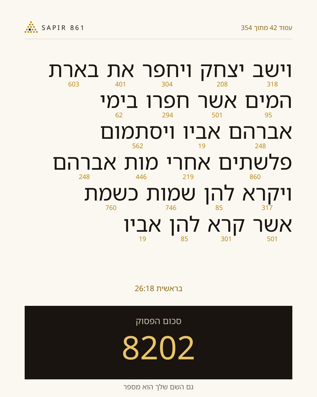 כרטיס פסוק 42
