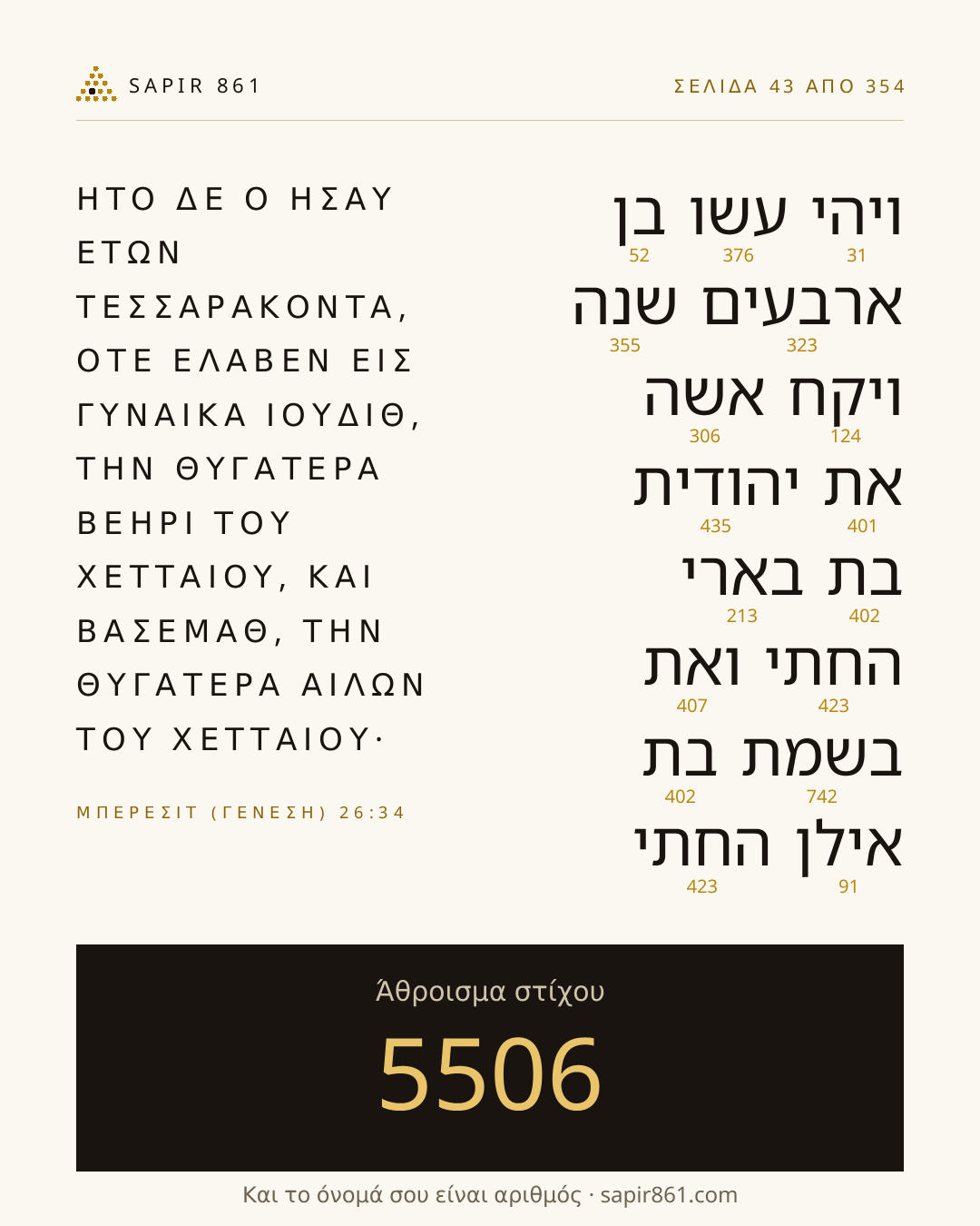 Κάρτα στίχου 43