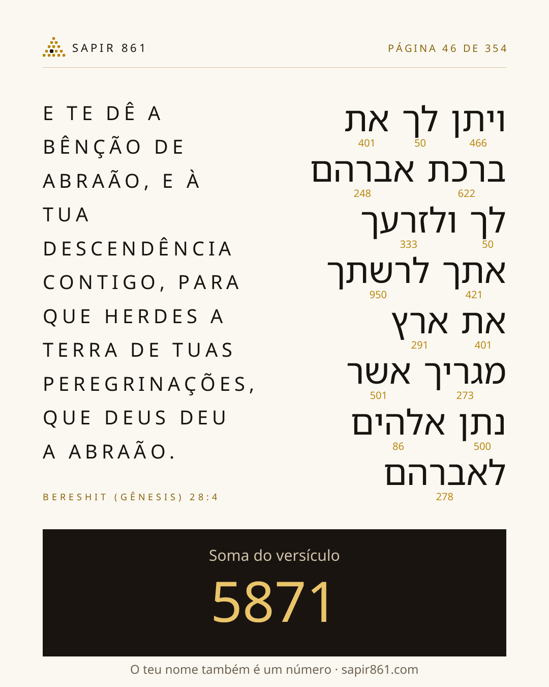 Cartão do versículo 46