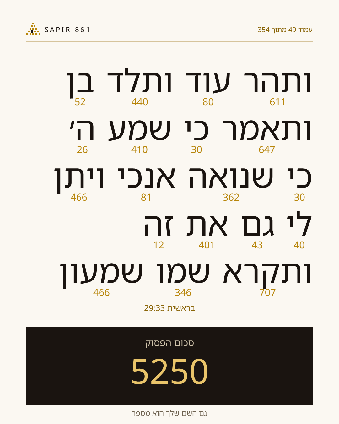 כרטיס פסוק 49