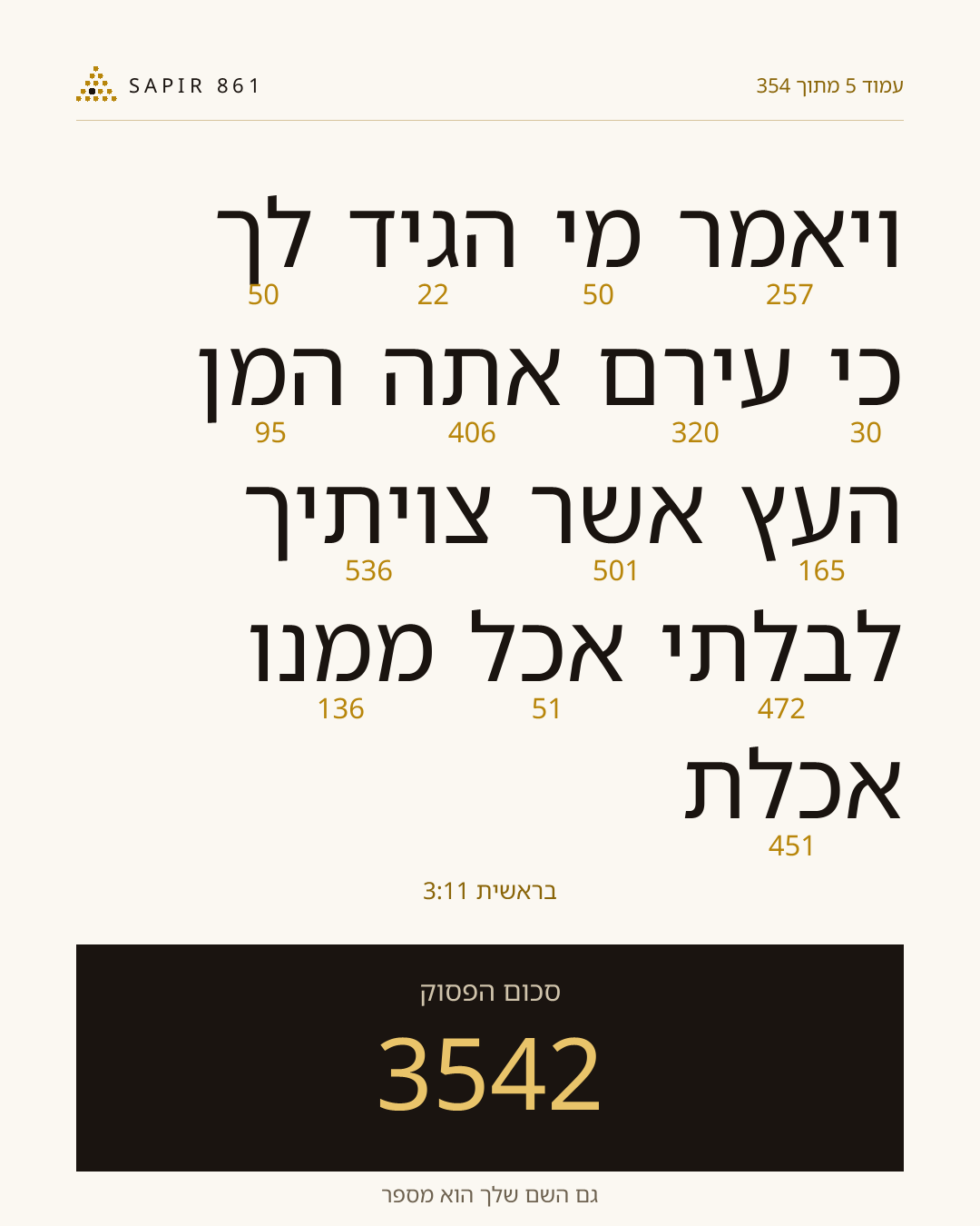כרטיס פסוק 5