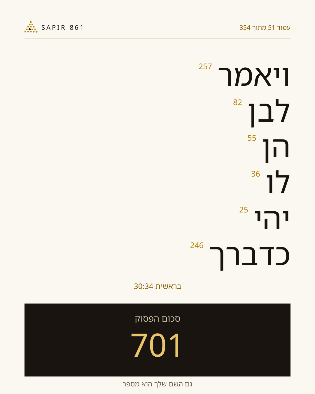 כרטיס פסוק 51