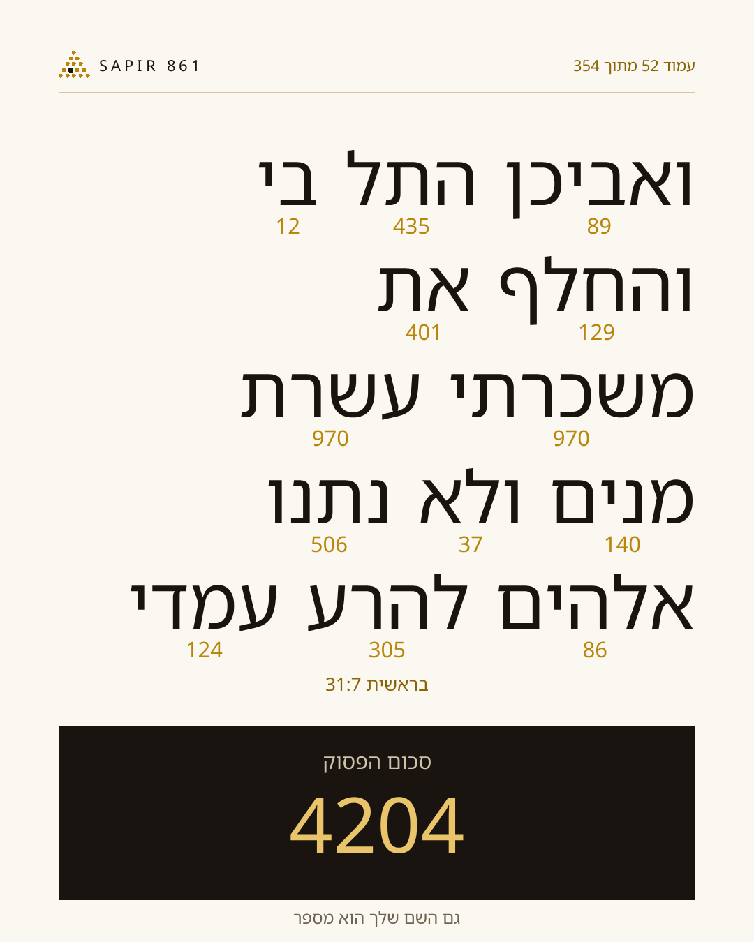 כרטיס פסוק 52
