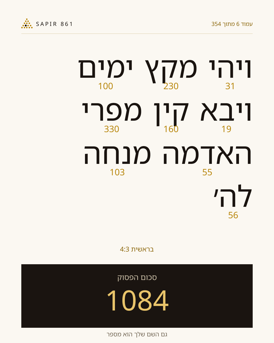 כרטיס פסוק 6