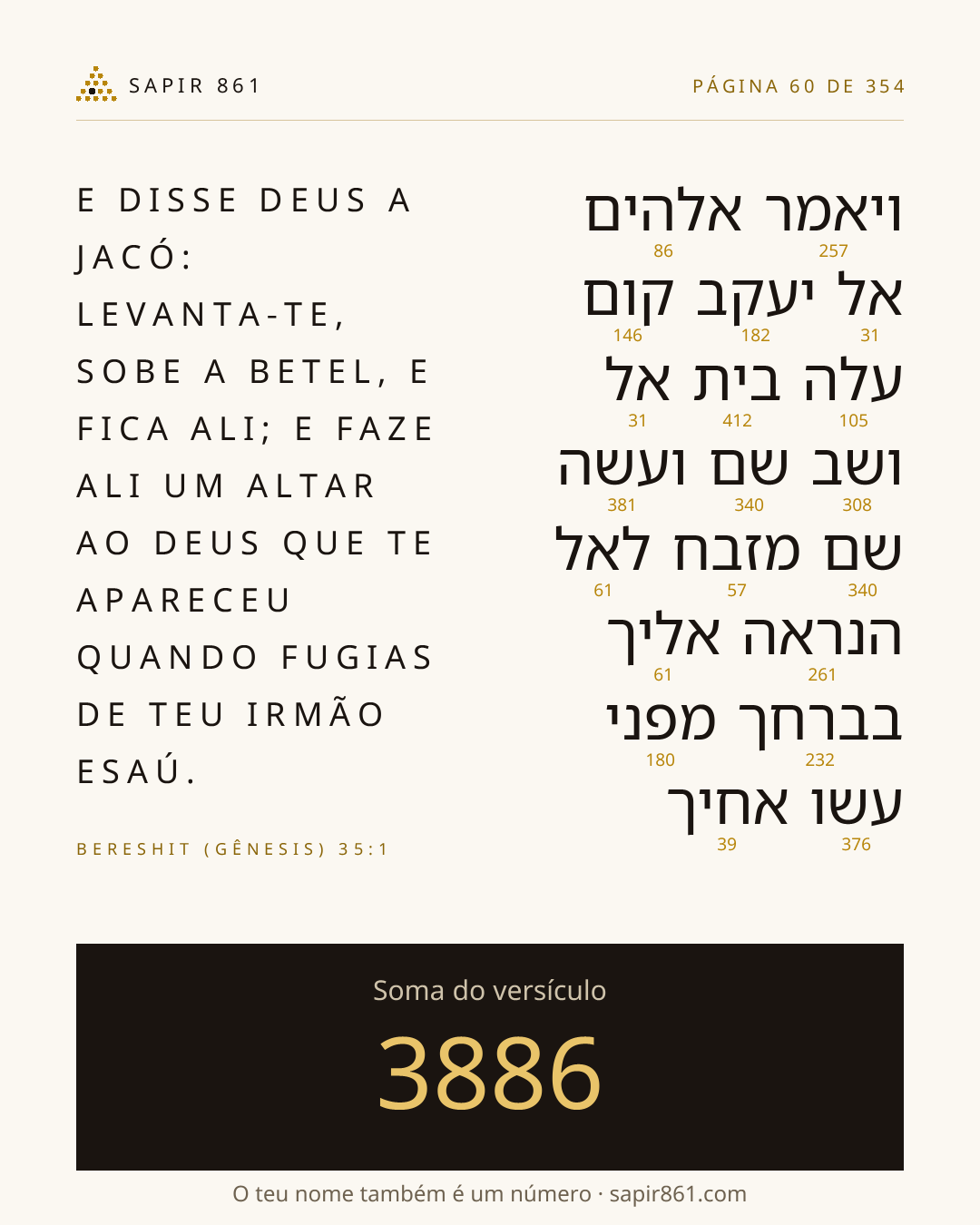 Cartão do versículo 60