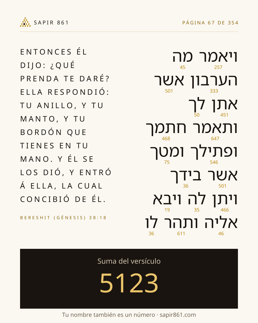 Tarjeta del versículo 67
