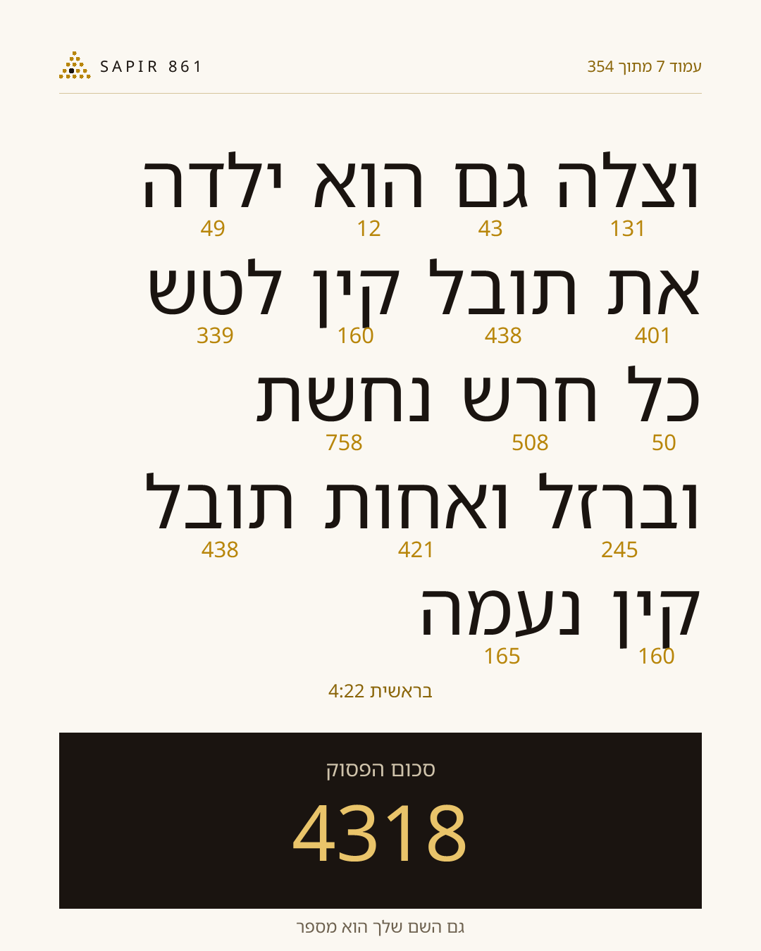 כרטיס פסוק 7