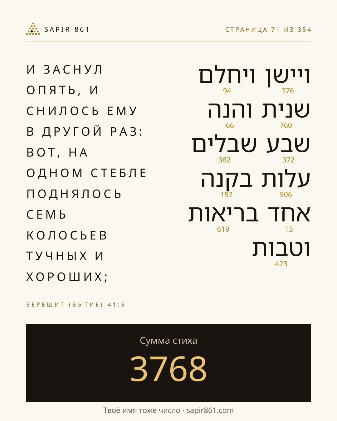 Карточка стиха 71