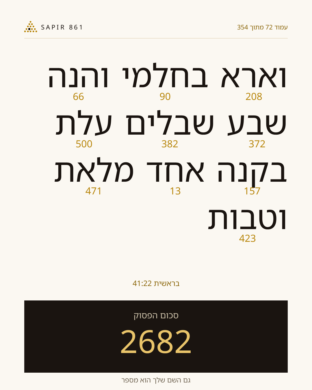 כרטיס פסוק 72