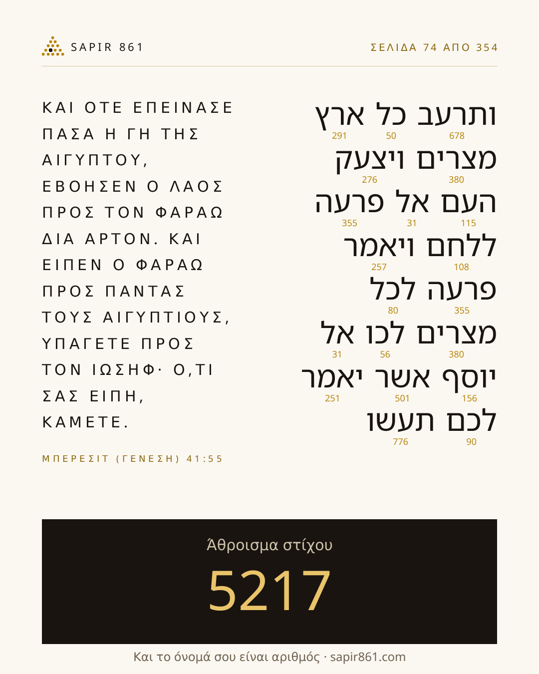 Κάρτα στίχου 74