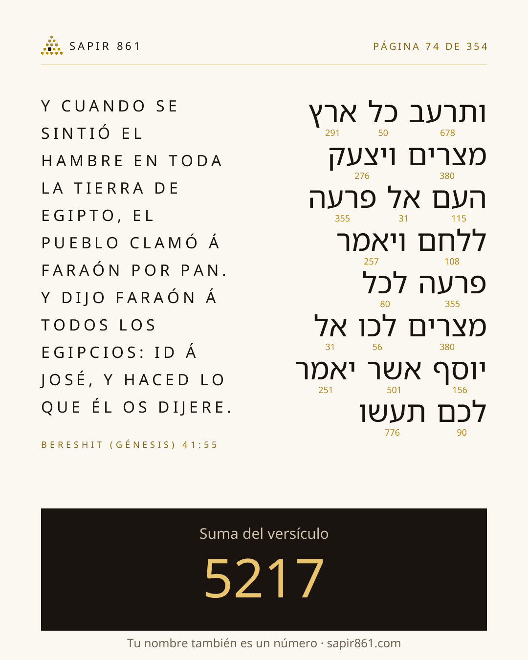 Tarjeta del versículo 74