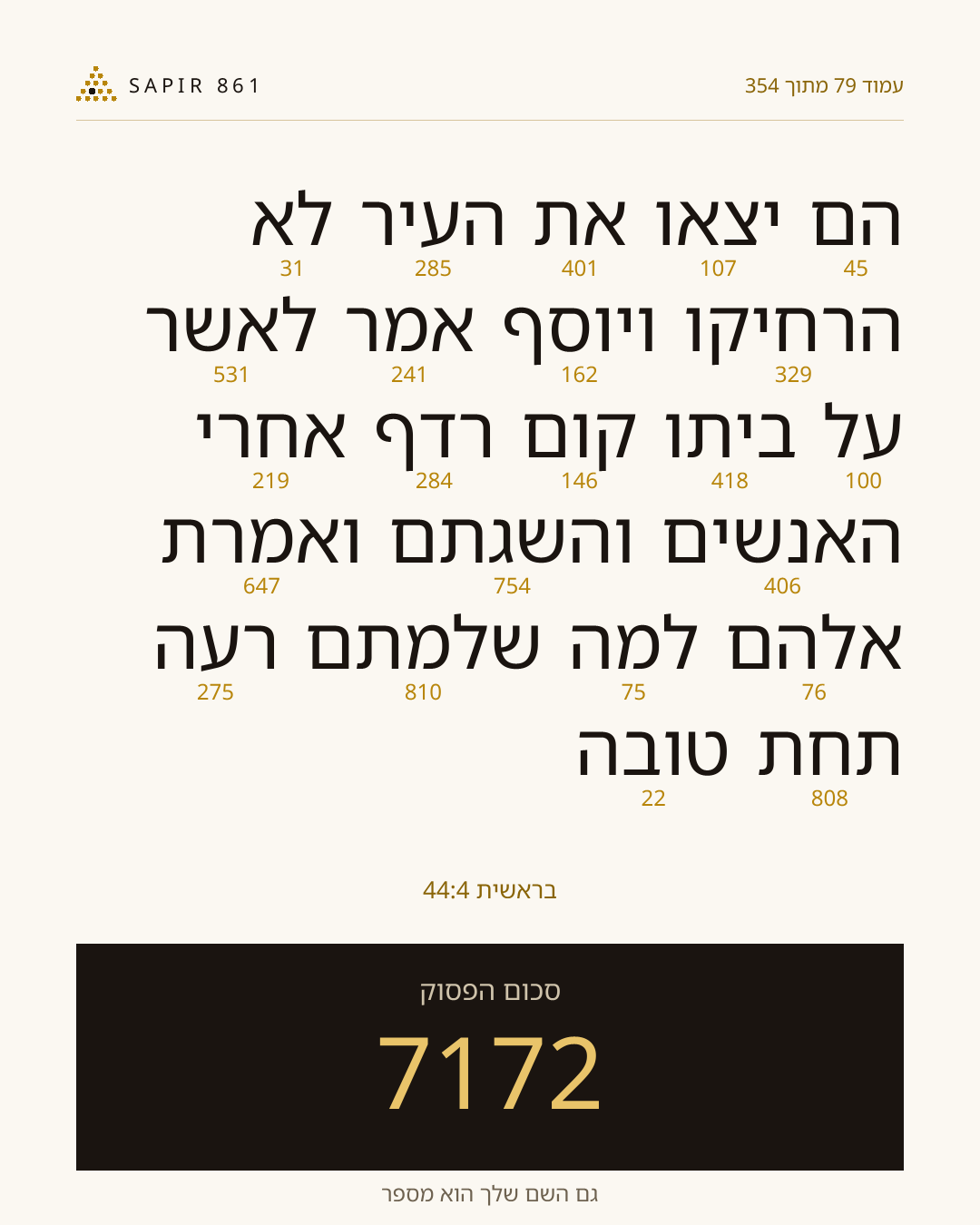 כרטיס פסוק 79