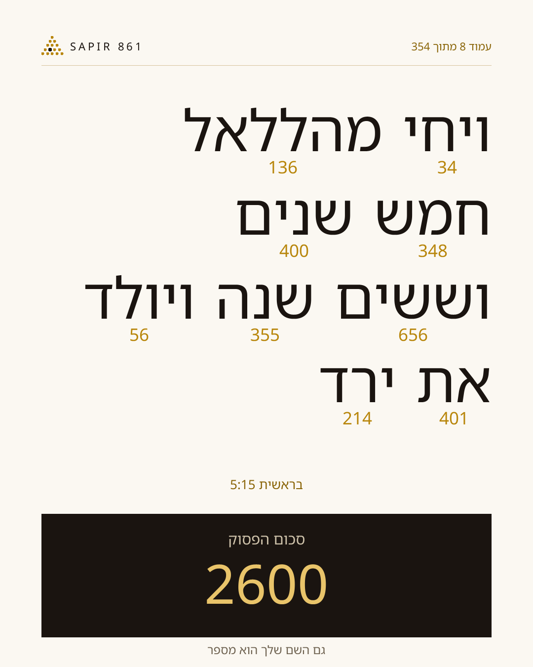 כרטיס פסוק 8