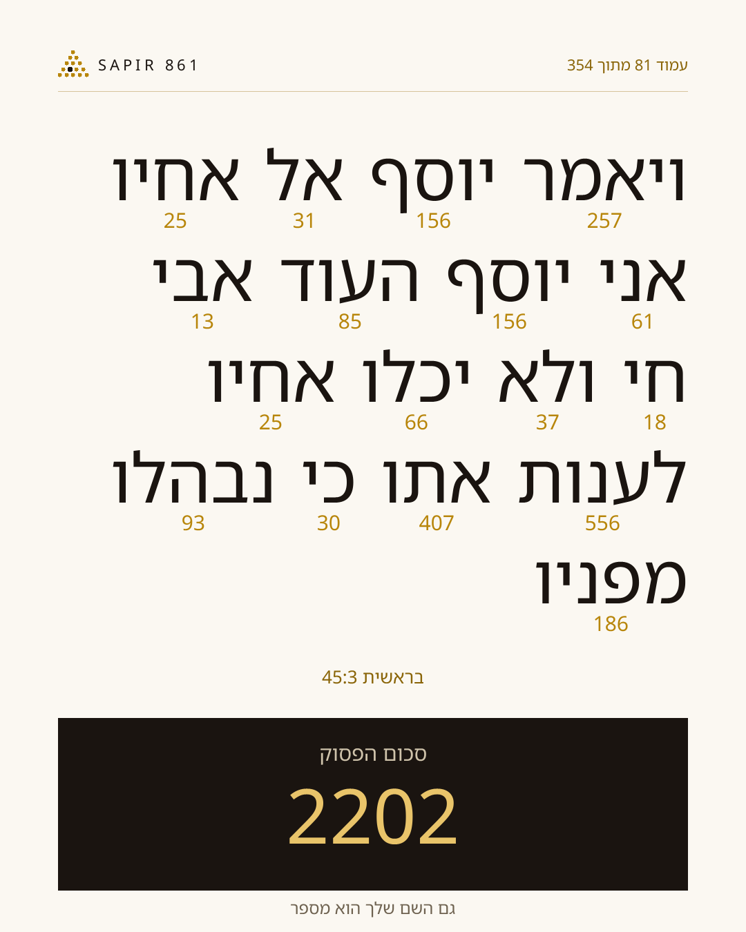 כרטיס פסוק 81