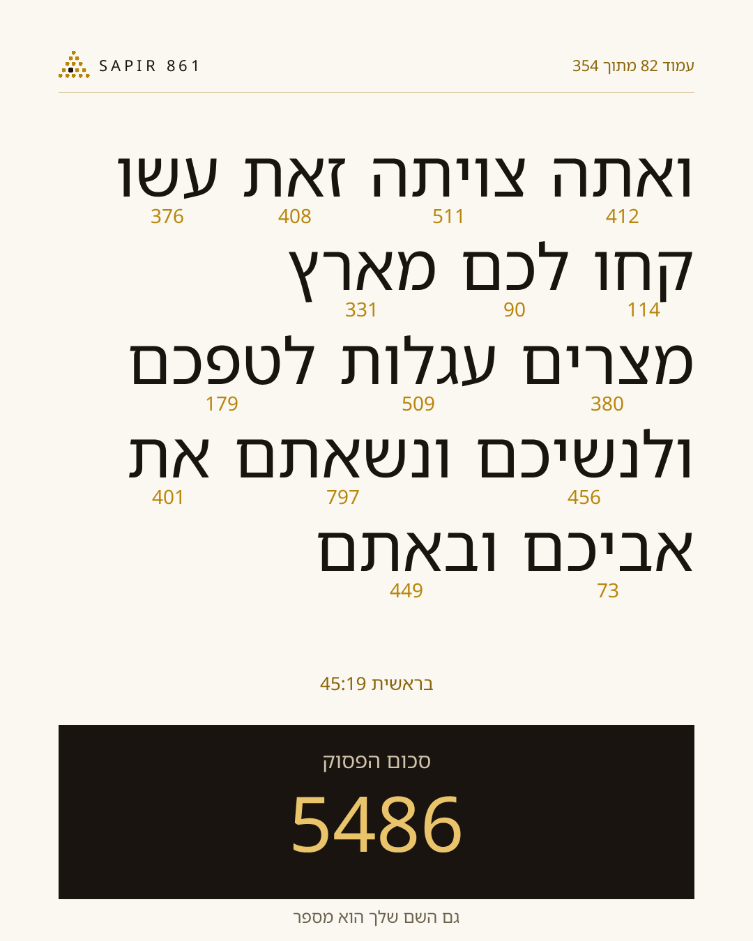 כרטיס פסוק 82
