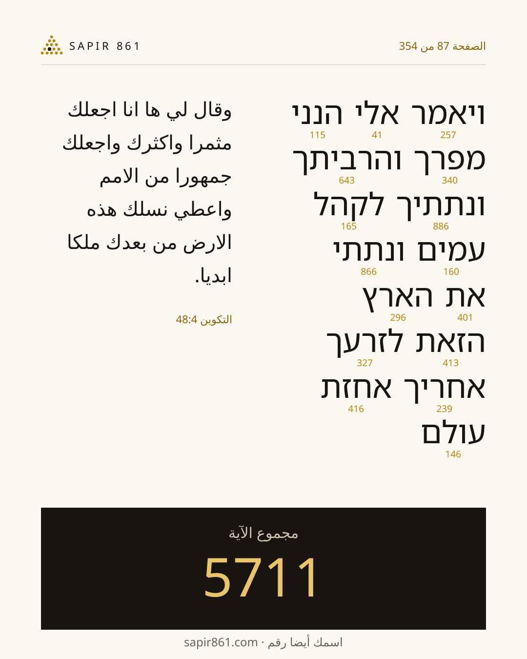 بطاقة الآية 87