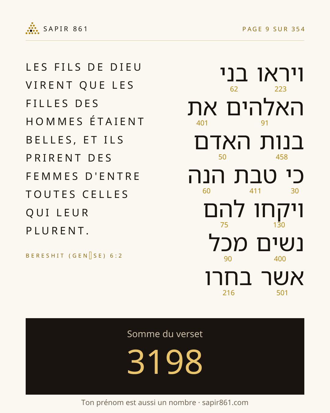 Carte du verset 9