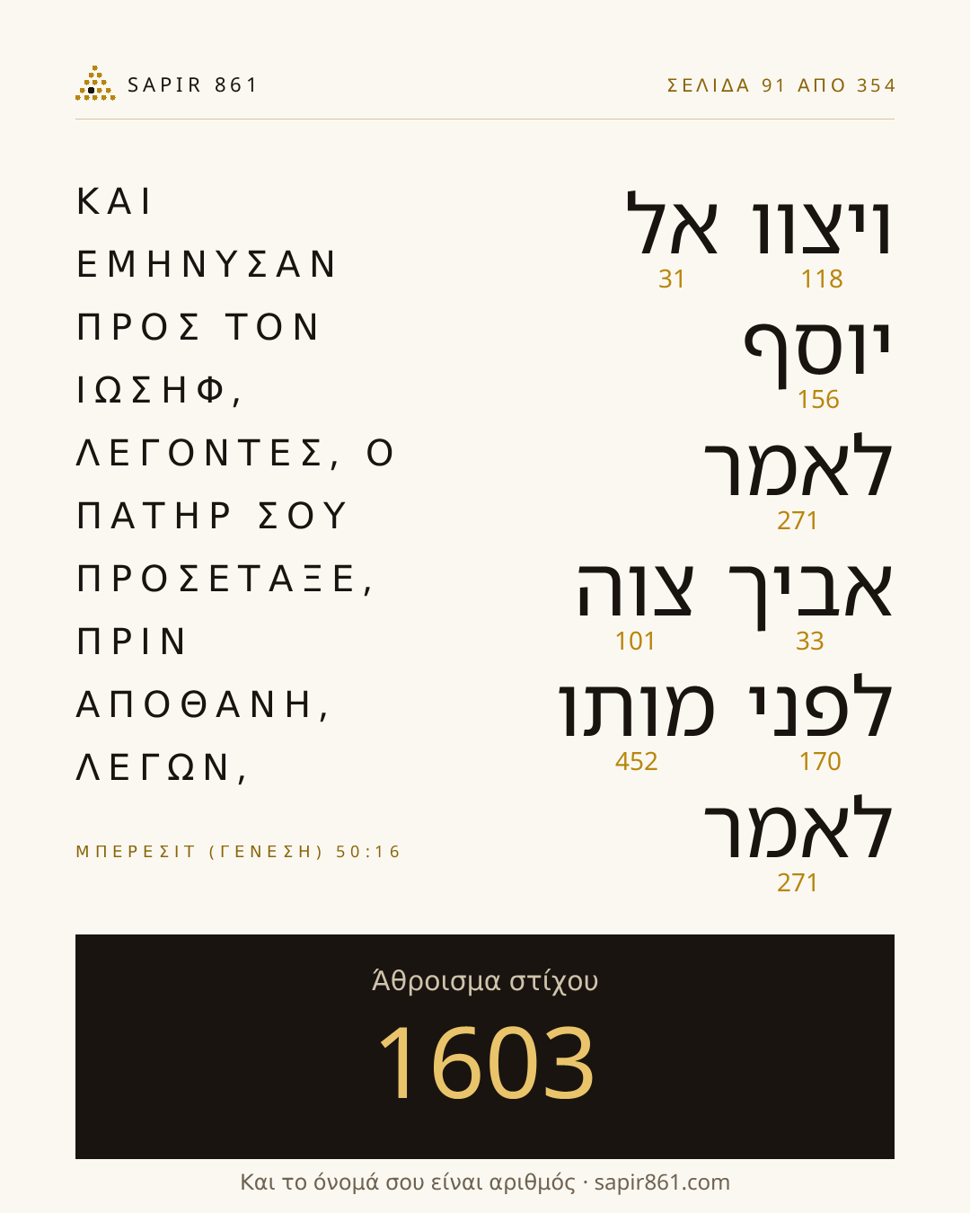 Κάρτα στίχου 91