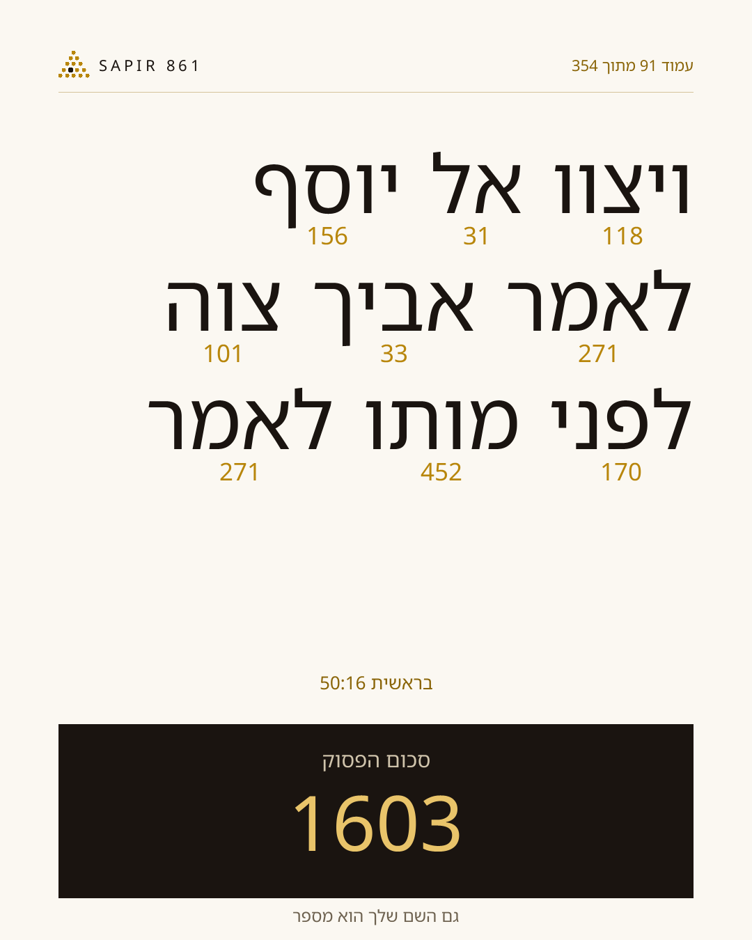 כרטיס פסוק 91