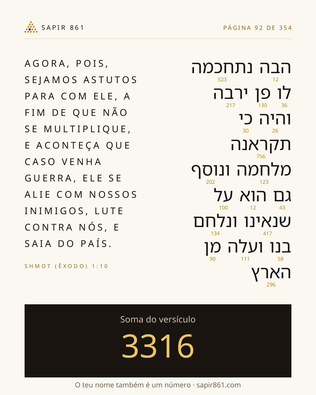 Cartão do versículo 92