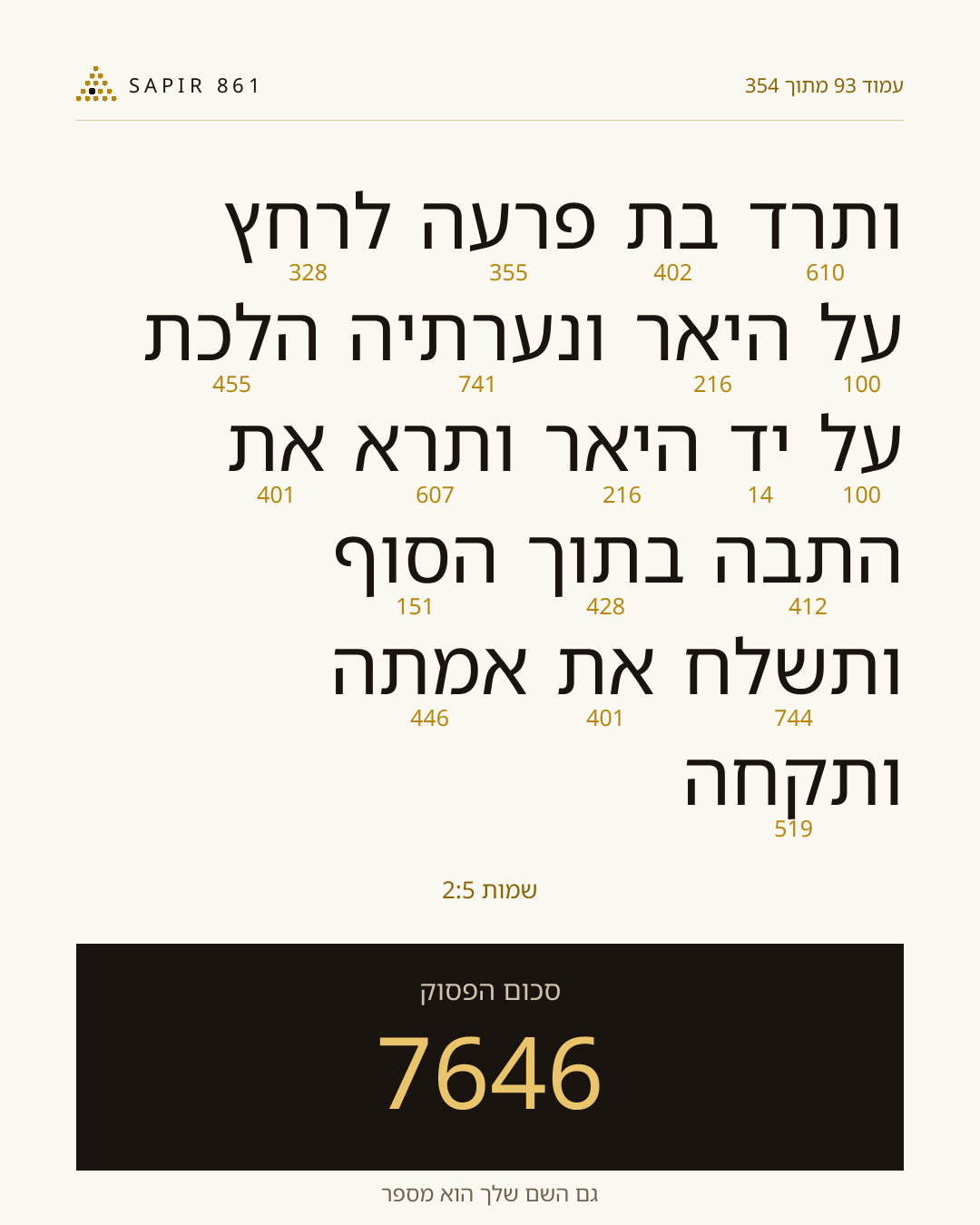 כרטיס פסוק 93