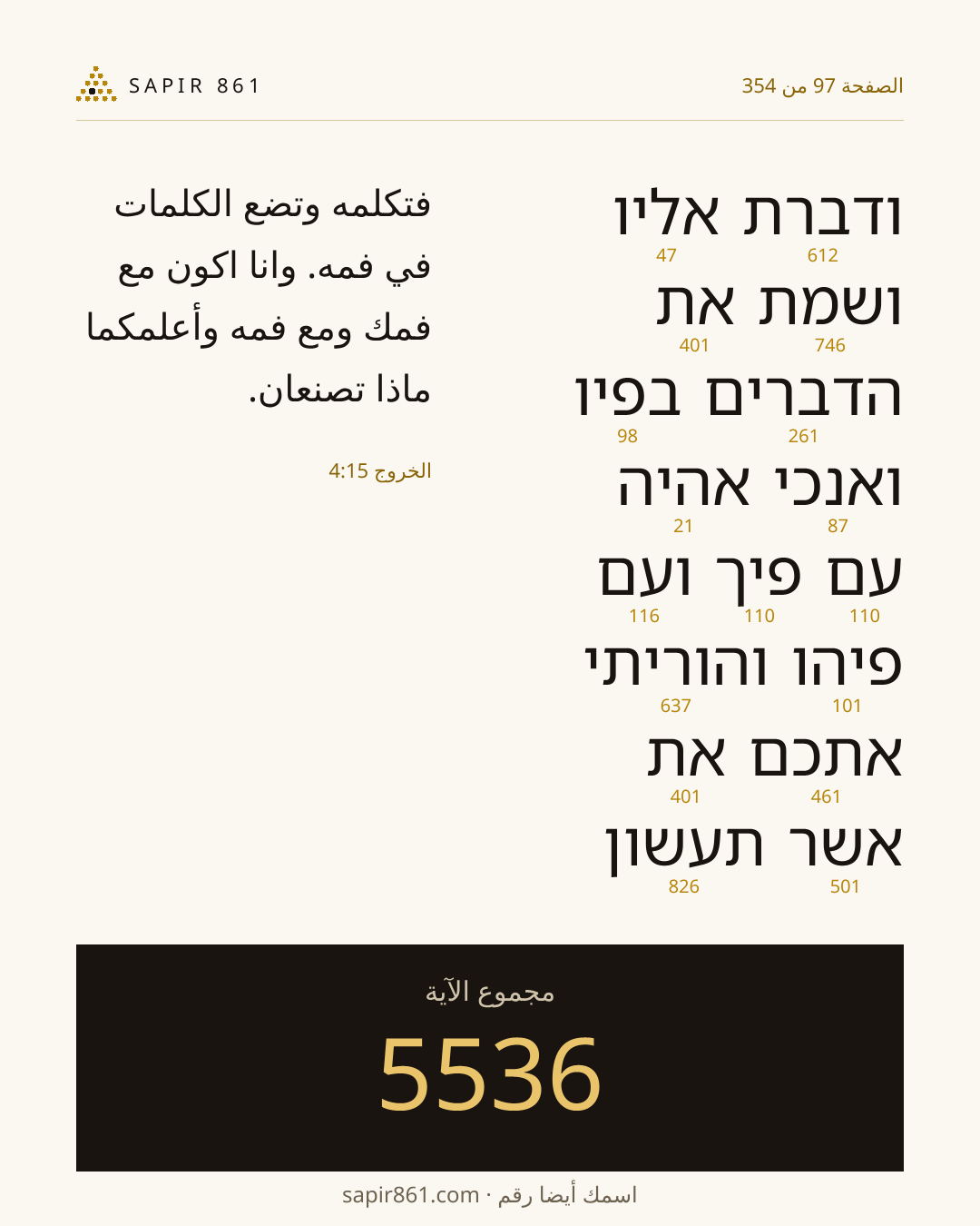 بطاقة الآية 97