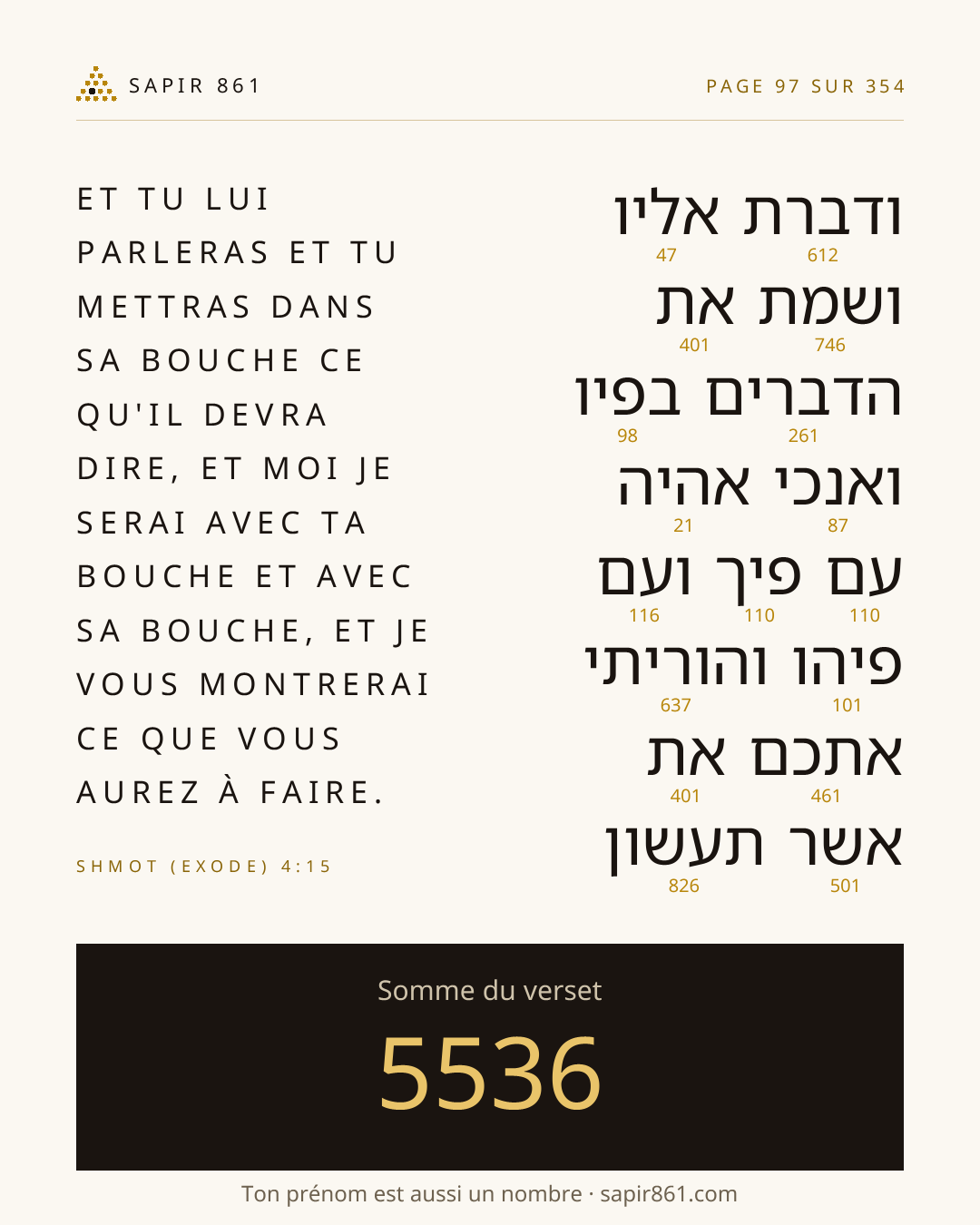 Carte du verset 97